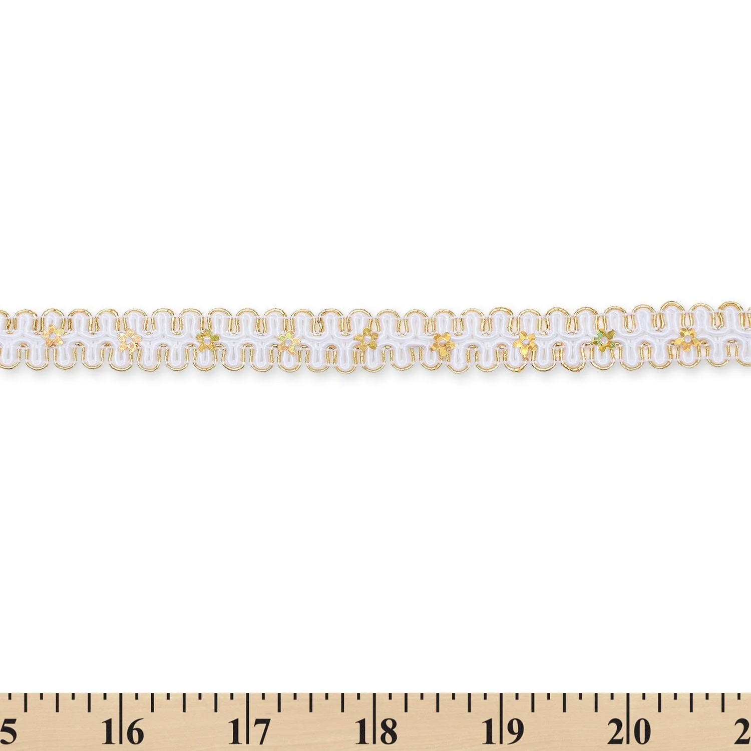 1/2 Inch Daisy Scroll Scalloped Holographic Metallic Corded Sequin Trim (25 Yards) - Image 7