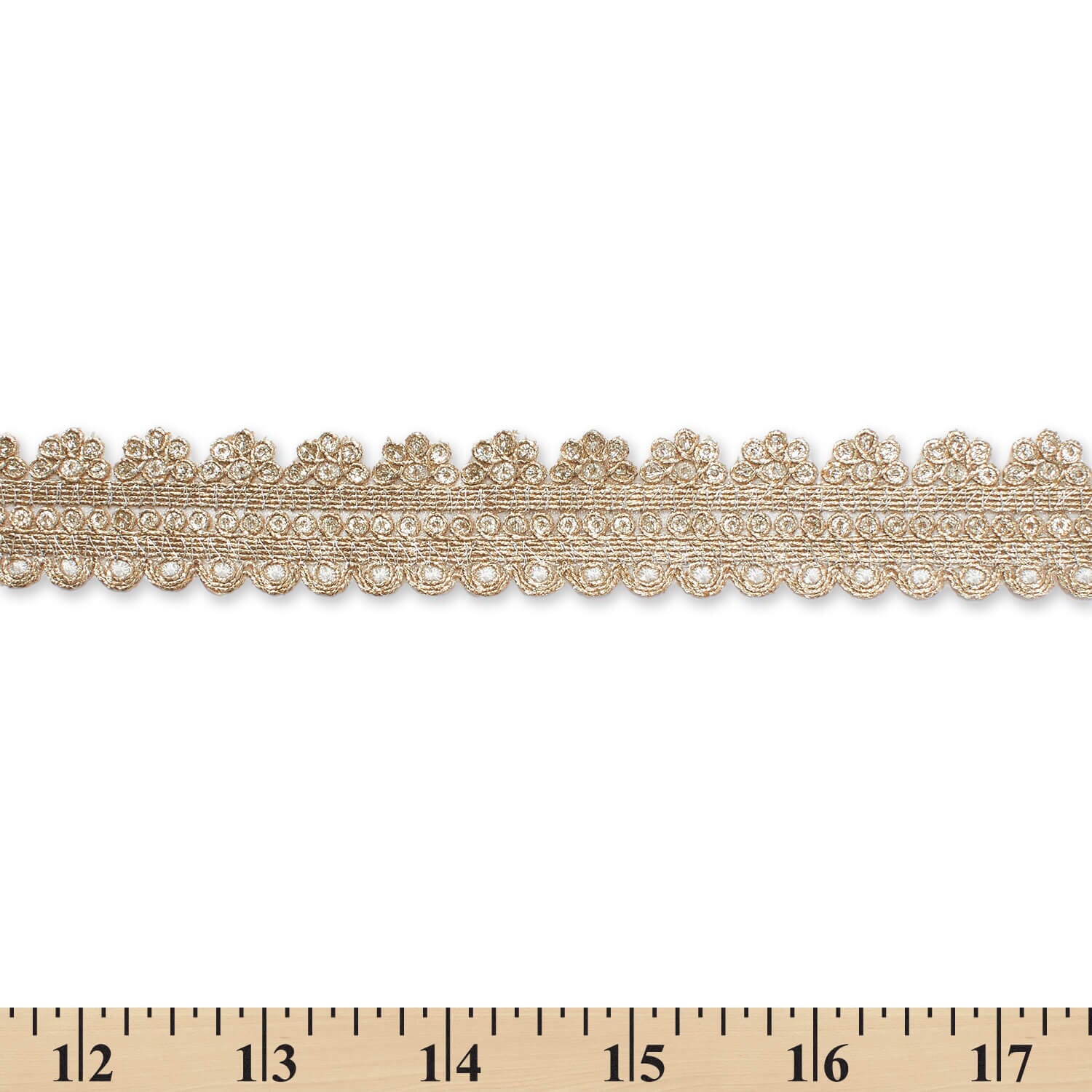 1 Inch Floral Striped Corded Sequin Mesh Trim (9.8 Yards / 9 Meters) - Image 13