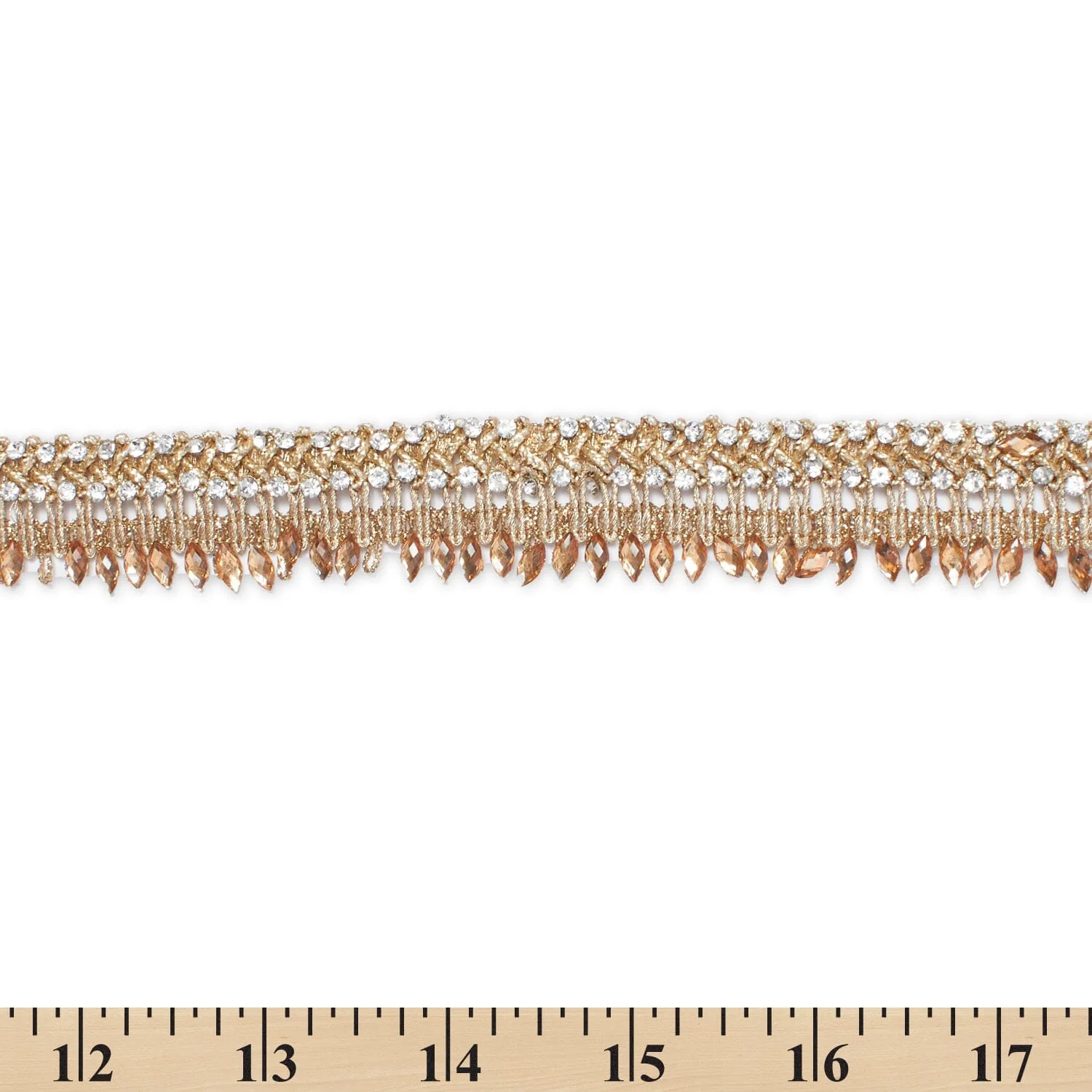 1 Inch Glitter Gem Gut Rhinestone Corded Trim (9.8 Yards / 9 Meters) - Image 16