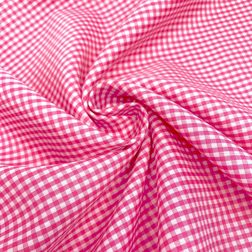 2 mm Gingham Check Plaid Polyester Cotton Poplin - Image 11