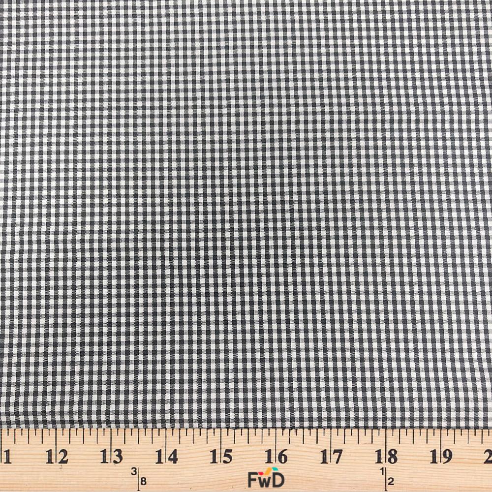 2 mm Gingham Check Plaid Polyester Cotton Poplin - Image 37