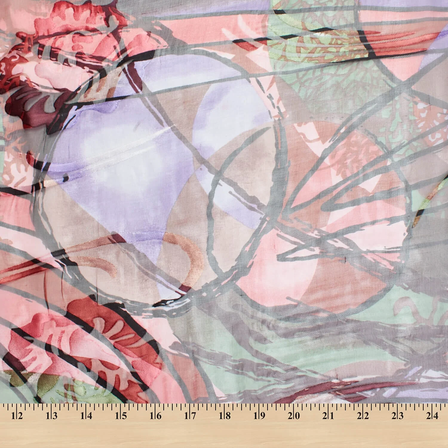 Abstract Burnout Printed Silk Chiffon - Image 10
