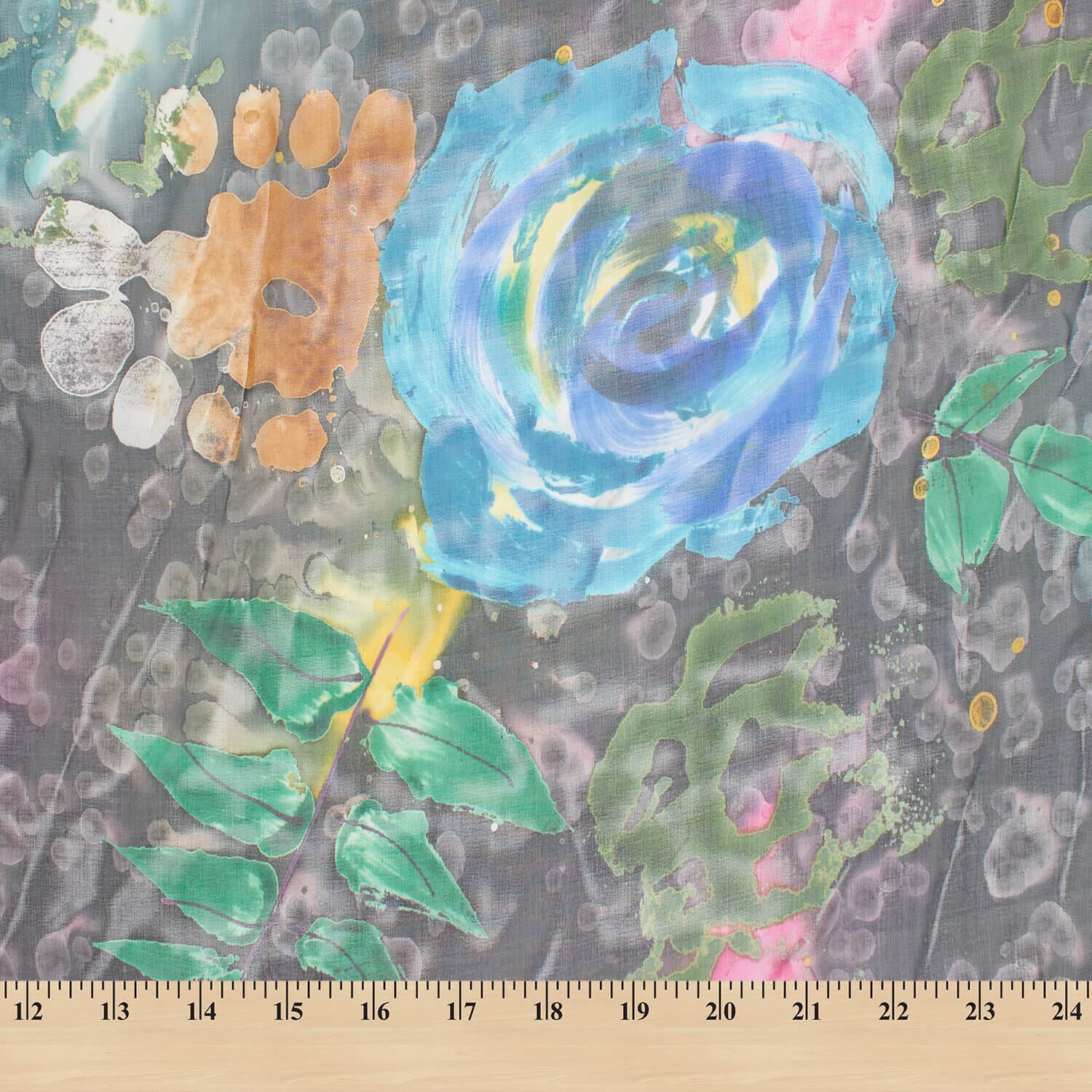 Abstract Floral Vine Swirl On Printed Chiffon - Image 7