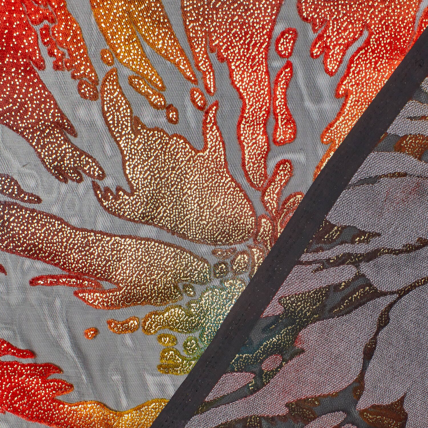 Abstract Metallic Embroidered Chiffon Jacquard - Image 12