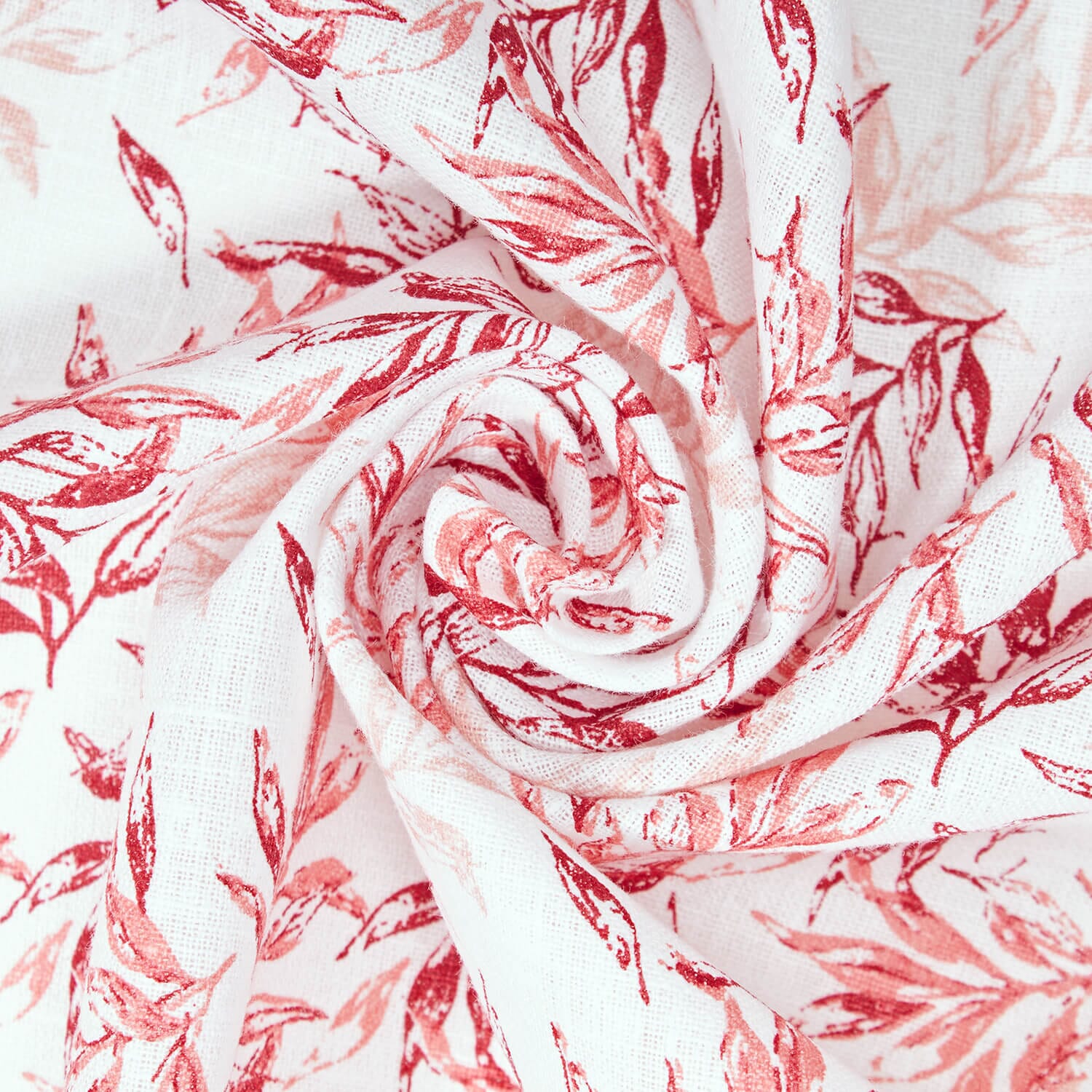 Bay Leaf Print Linen-Look - Image 3