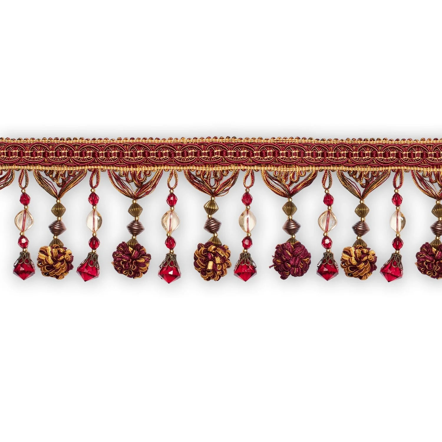 Beaded Pom Ball Tassel Fringe Trim - Image 5