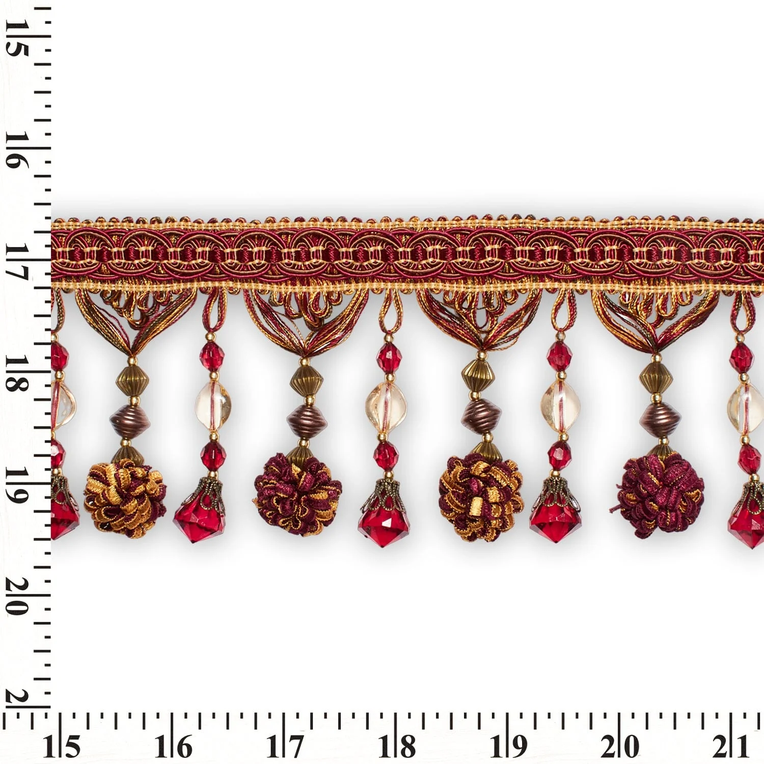 Beaded Pom Ball Tassel Fringe Trim - Image 7
