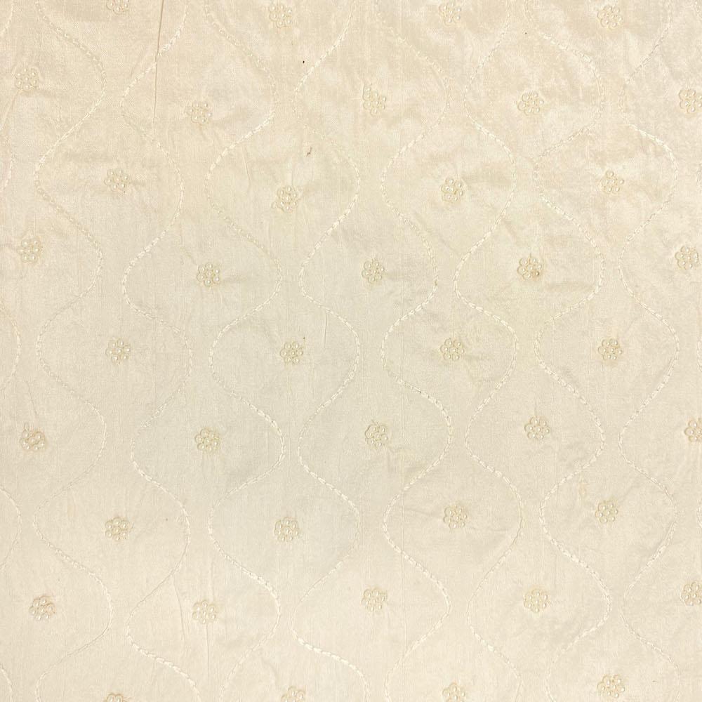 Beige Ogee Pearl Silk Dupioni - Image 2