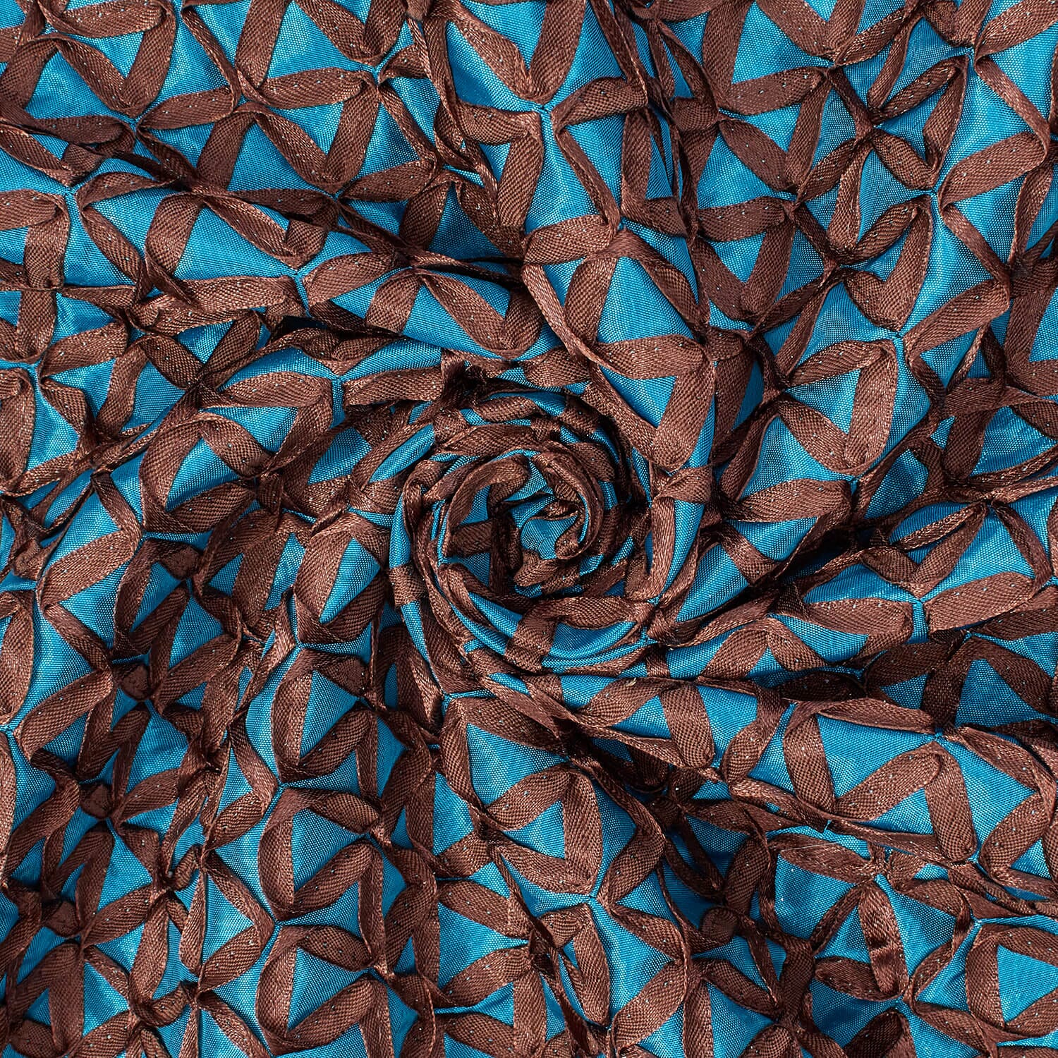 Black Geometric Ribbon On Taffeta - Image 6