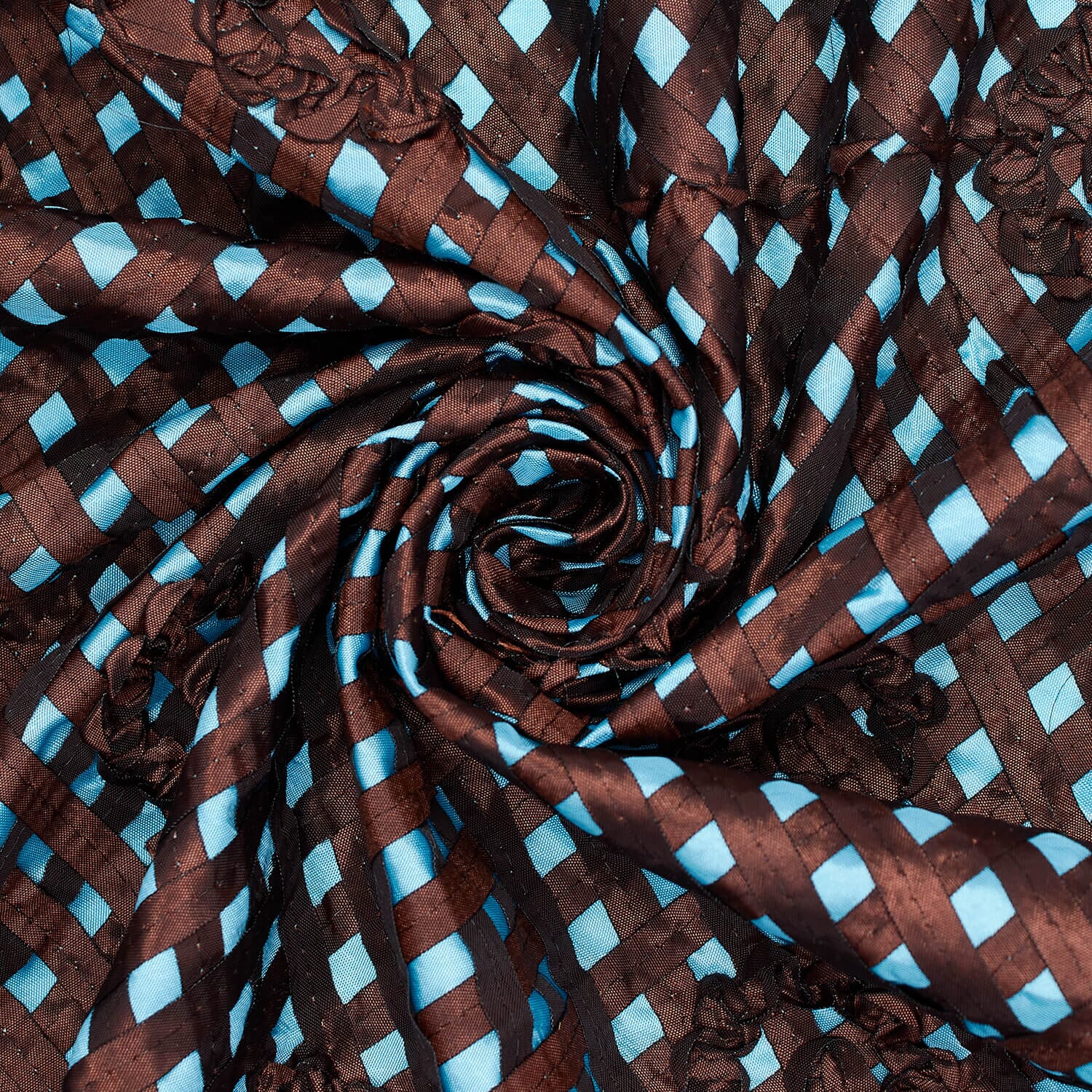 Black Trellis Rosette Ribbon On Taffeta - Image 8