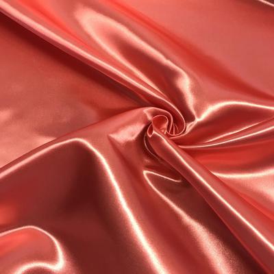 Bridal Satin Rod Pocket Curtains - Coral - Image 3