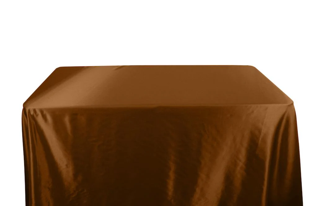 Charmeuse Satin Banquet Rectangular Table Covers - 8 Feet - Image 27