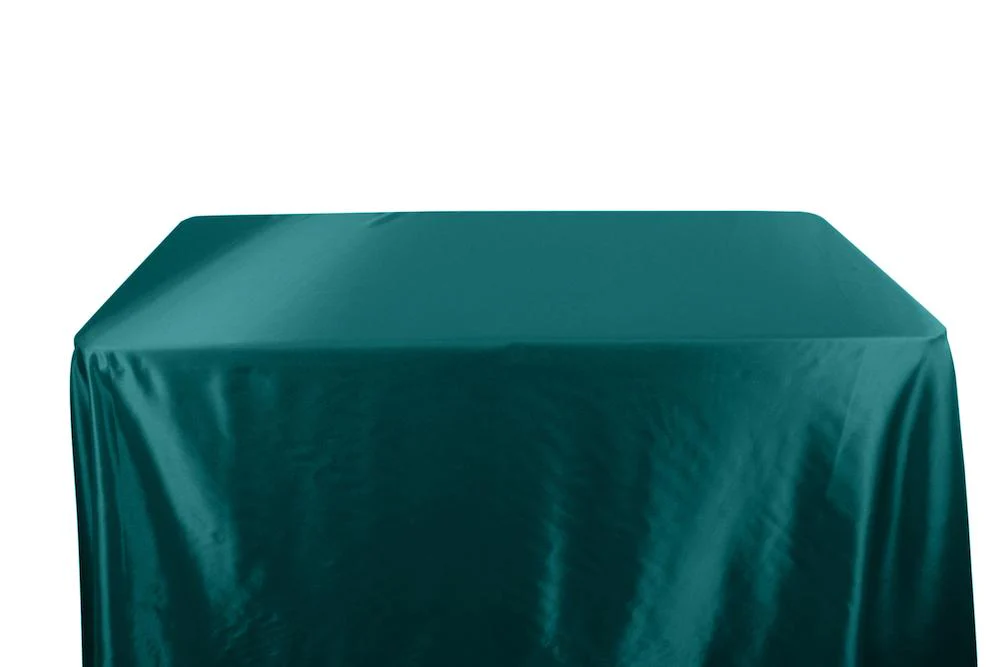 Charmeuse Satin Banquet Rectangular Table Covers - 8 Feet - Image 28
