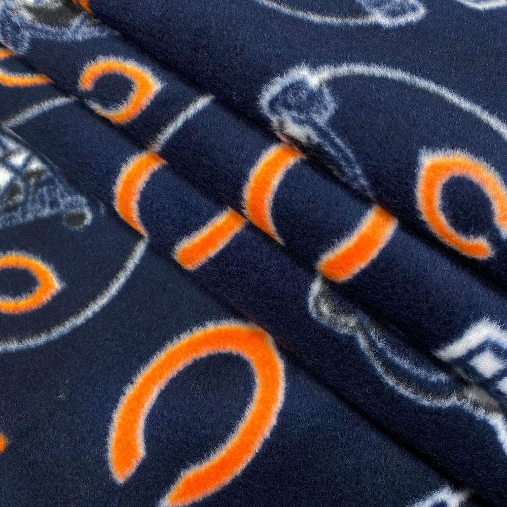 Chicago Bears Blue NFL Fleece Fabric - Image 2