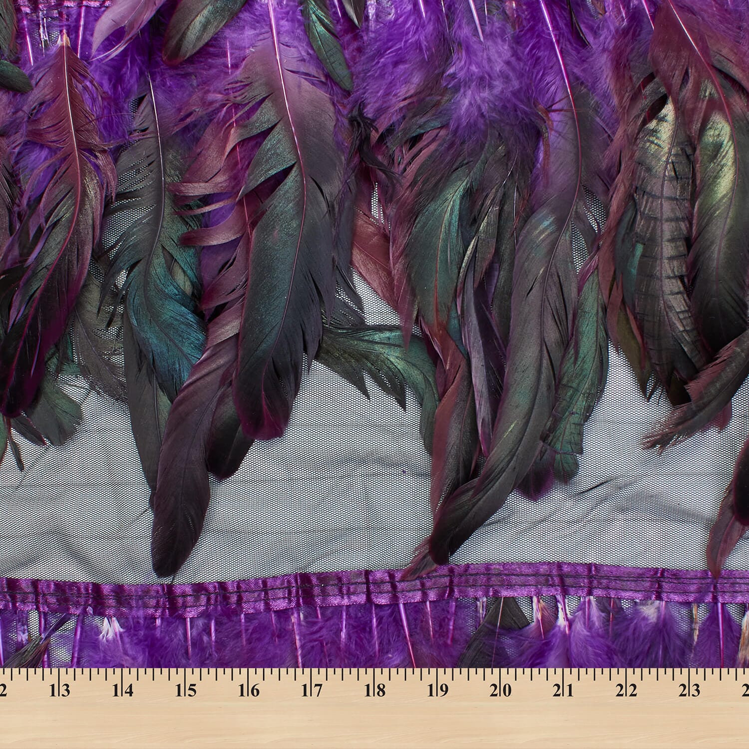 Chicken Feather Trim On Poly Mesh - Image 21