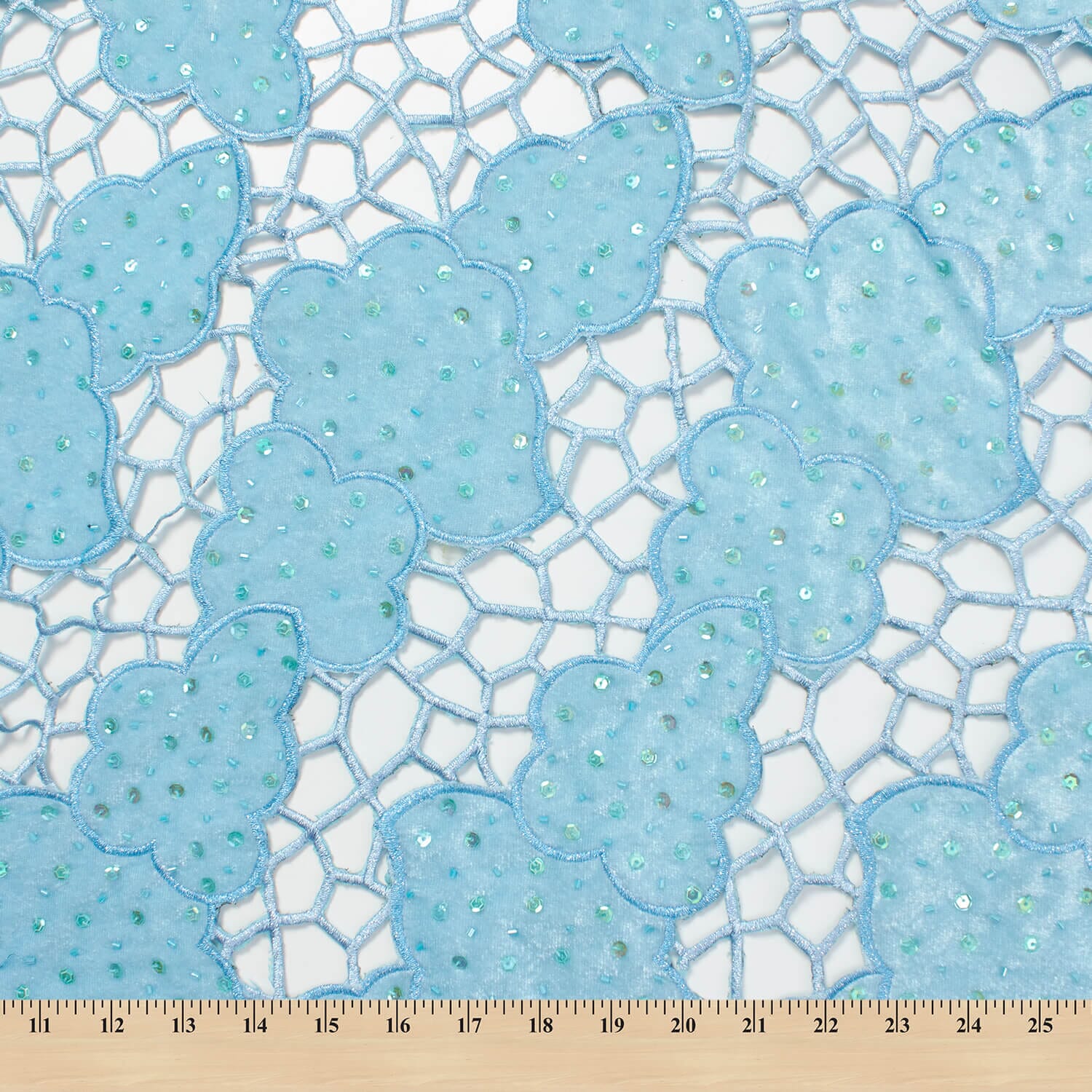 Cloud Embroidery Velvet Lace - Image 9