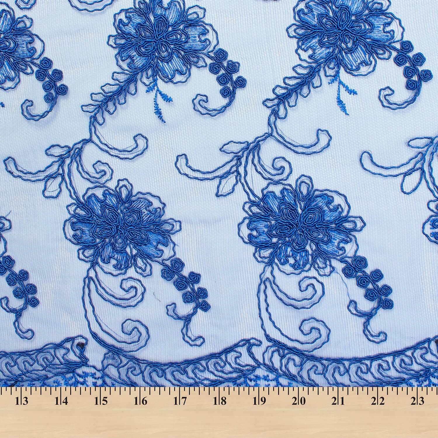 Corded Floral Vine On Mesh - Image 4