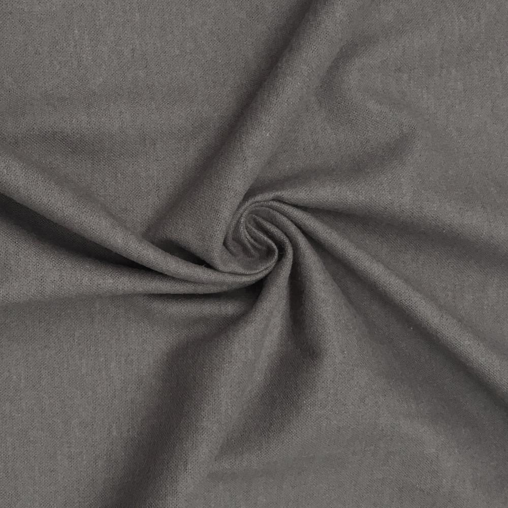 Cotton Flannel Rod Pocket Curtains - Charcoal - Image 3