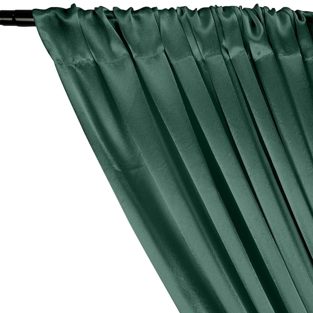 Crepe Back Satin Rod Pocket Curtains - Dark Sage - Image 2