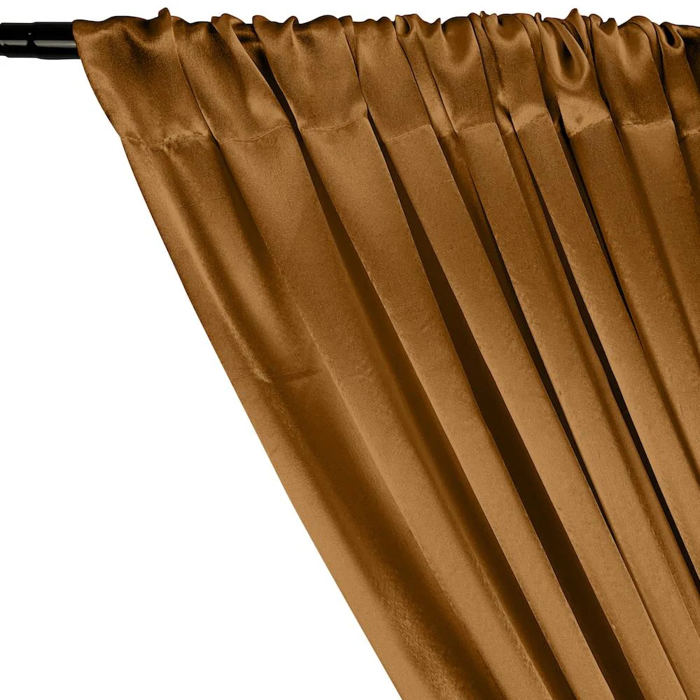 Crepe Back Satin Rod Pocket Curtains - Mist Gold - Image 2