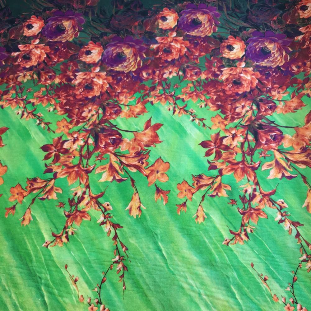 Diana Green Printed Cotton - Image 3
