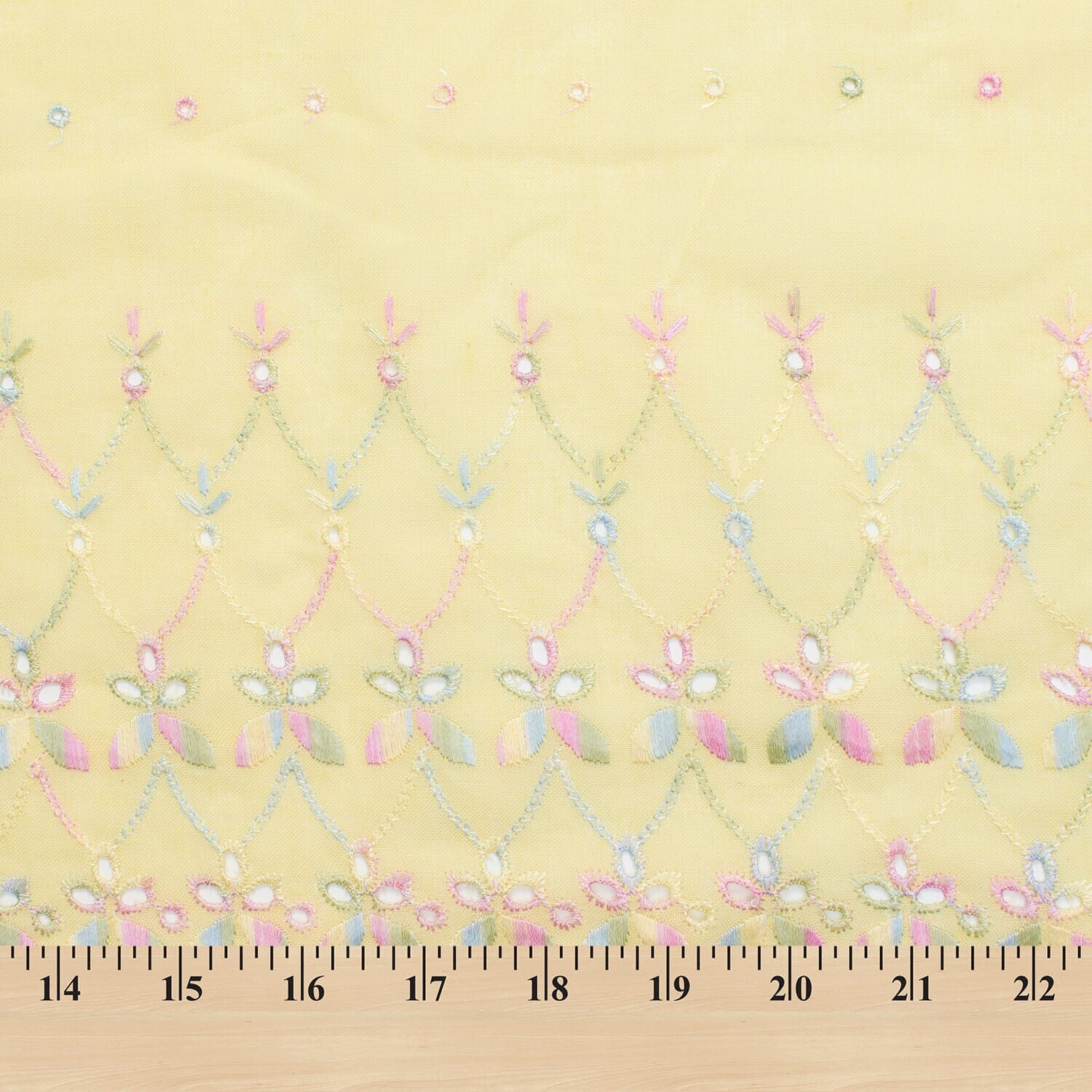 Dotted Floral Embroidery On Voile - Image 5