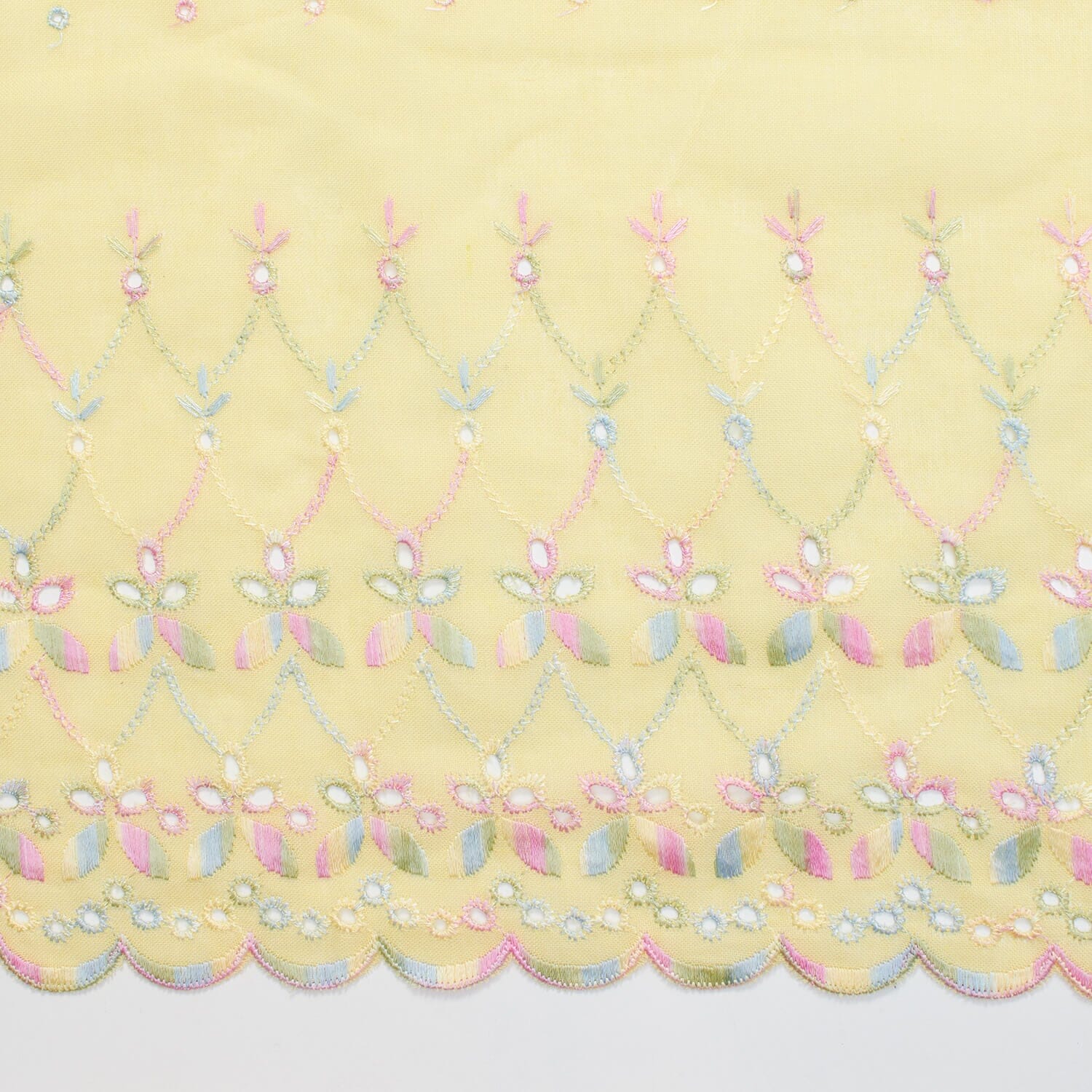 Dotted Floral Embroidery On Voile - Image 8