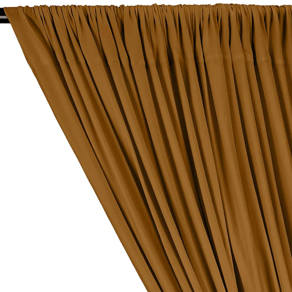 DTY Double-Sided Brushed Rod Pocket Curtains - Mustard - Image 2