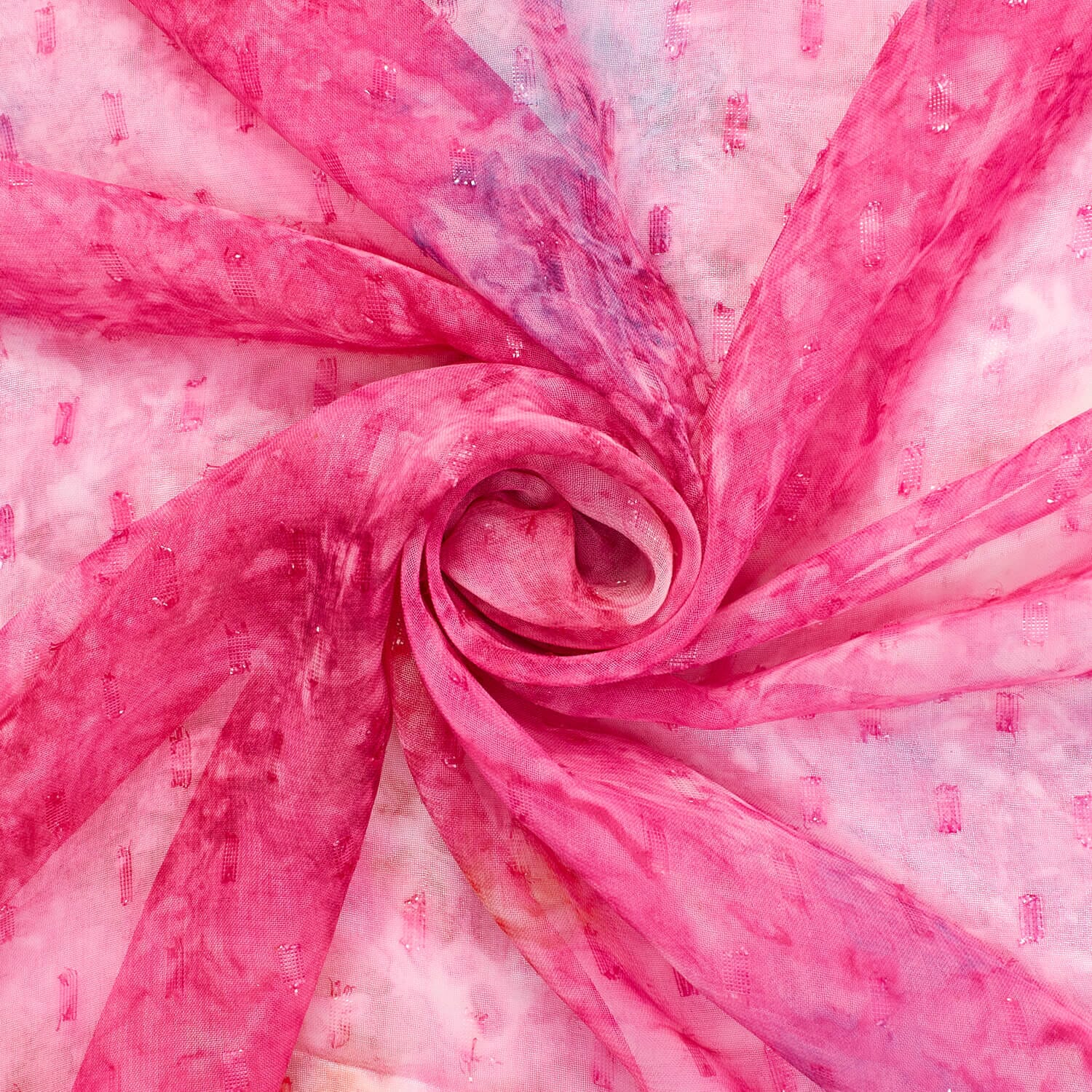 Embroidered Checkered Bullet Tie Dye Dobby - Image 2