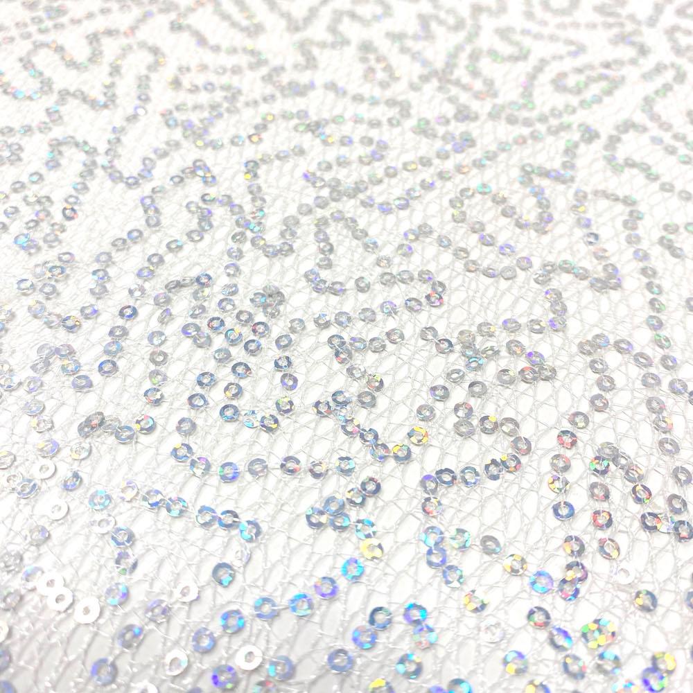 Embroidery Sequins on Tulle Mesh - Image 3