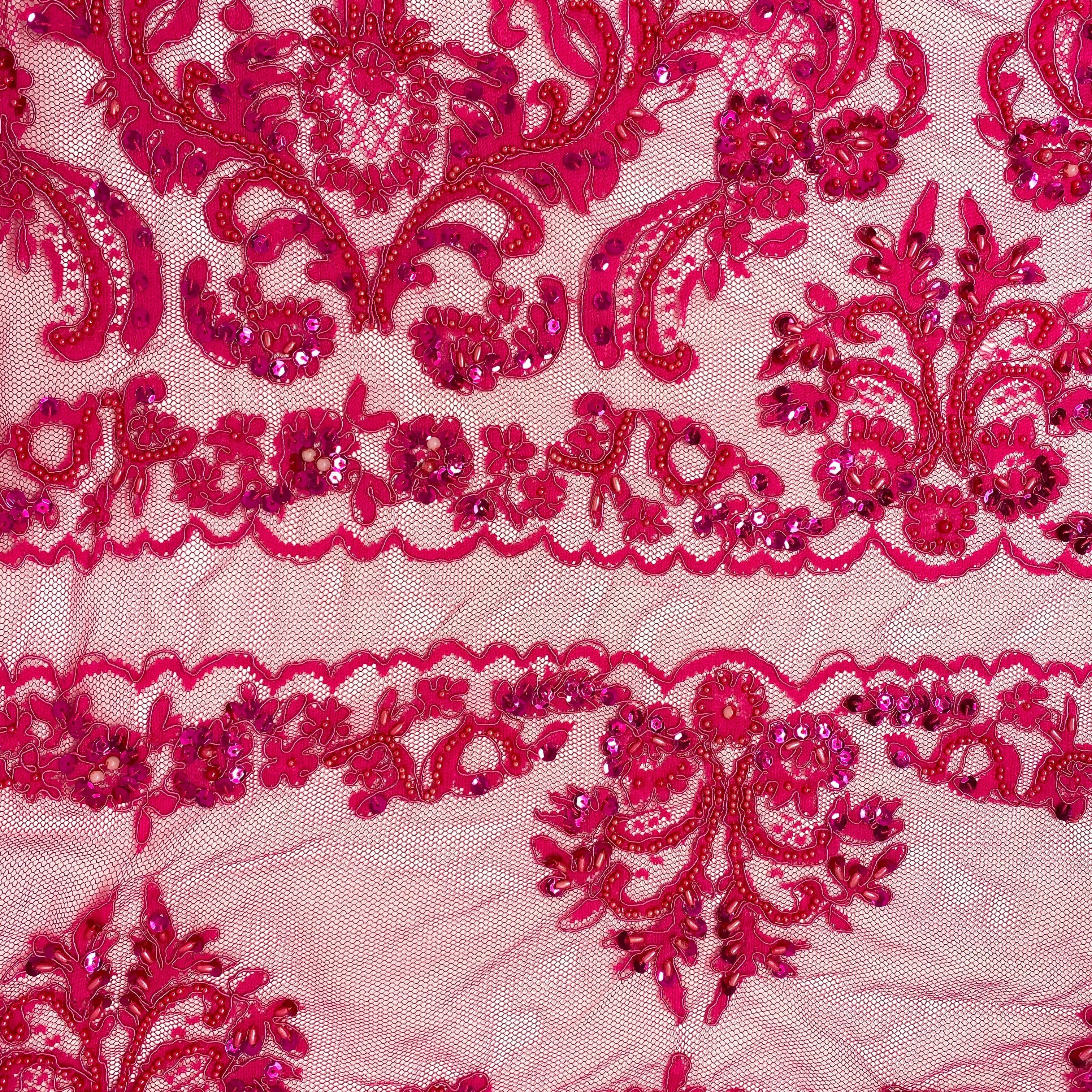 Empire Beaded Bridal Sequins on Mesh - Image 11