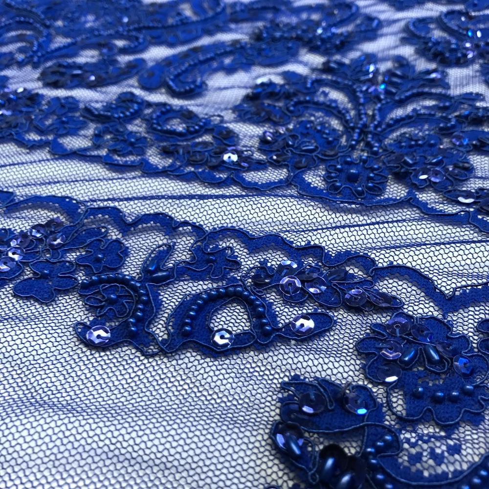 Empire Beaded Bridal Sequins on Mesh - Image 21