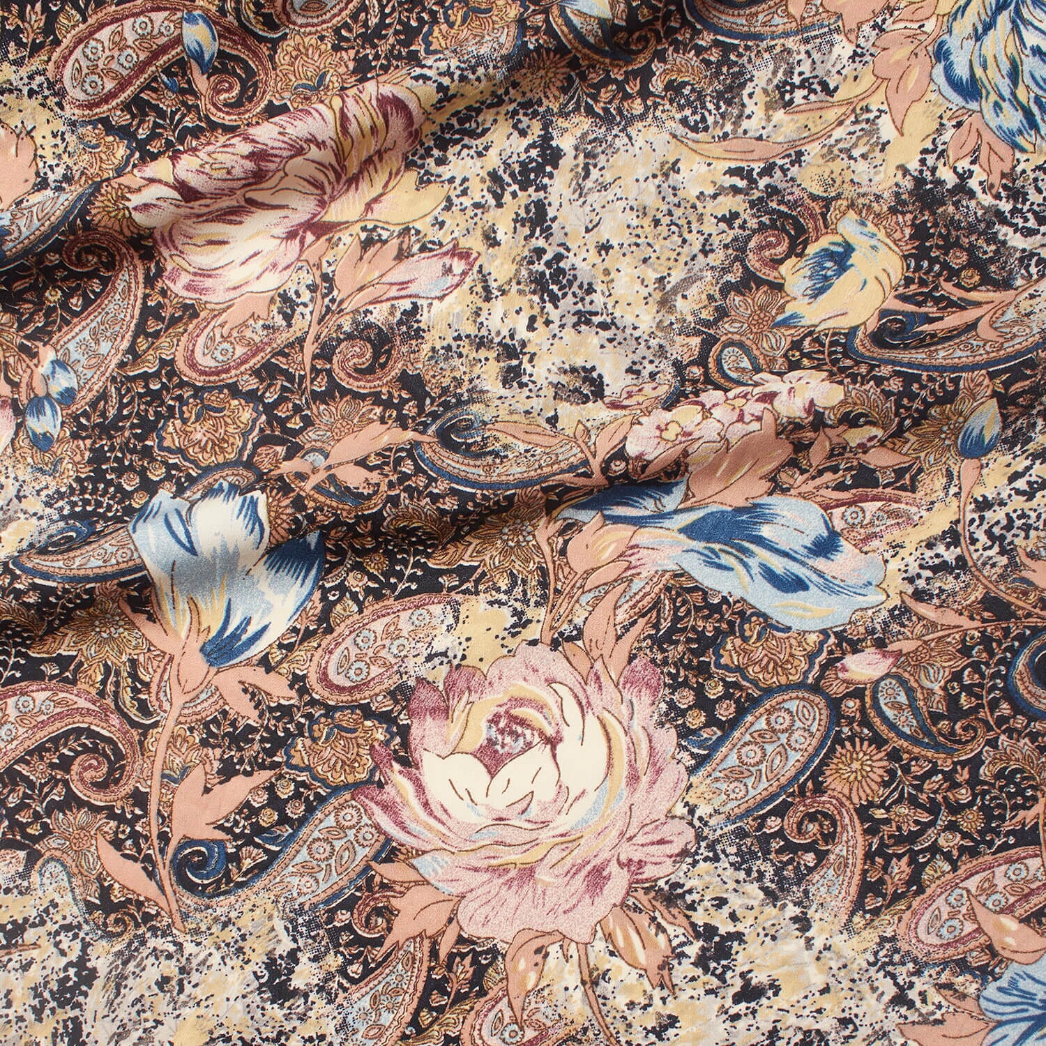 Floral Paisley Printed Tissue Faille - Image 5