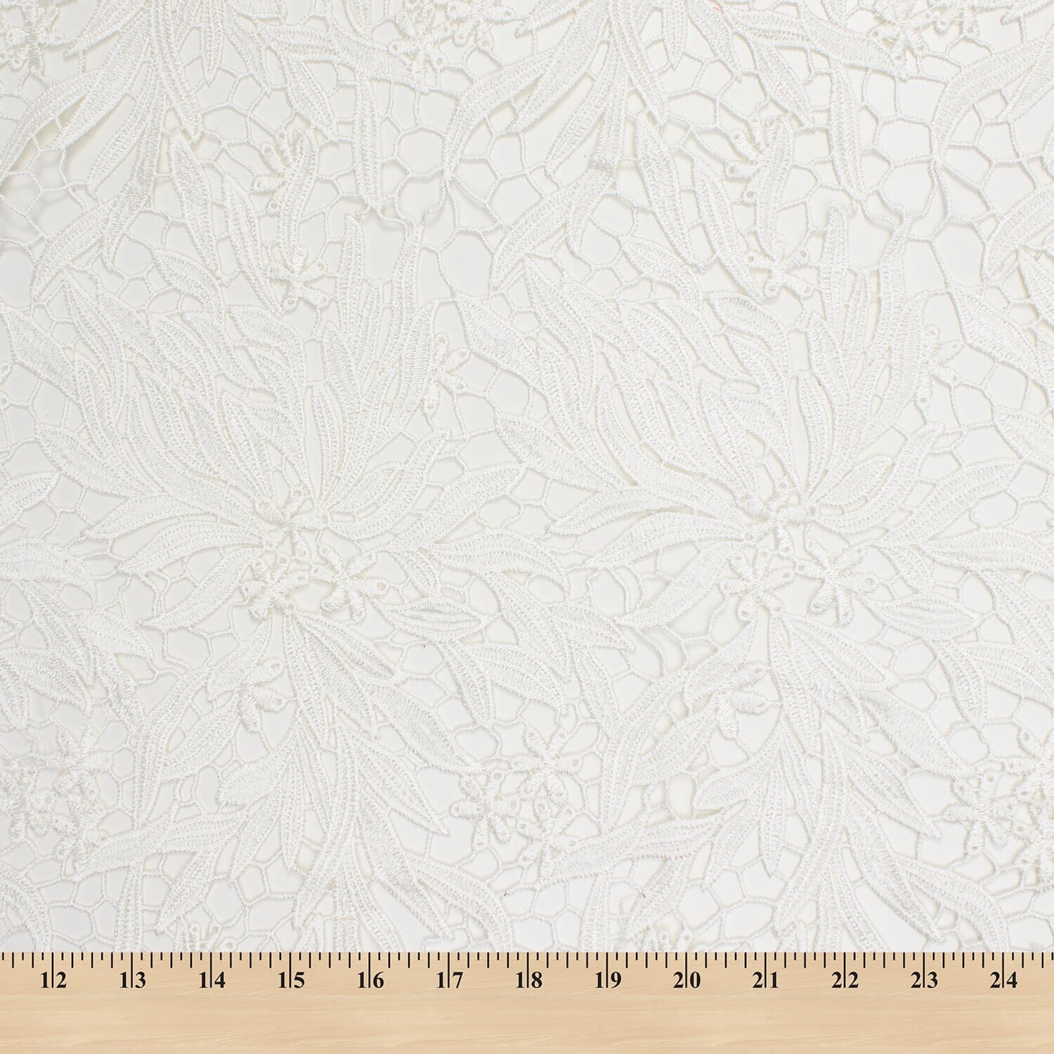 Garden Floral Vine Guipure French Venice Lace - Off White - Image 4
