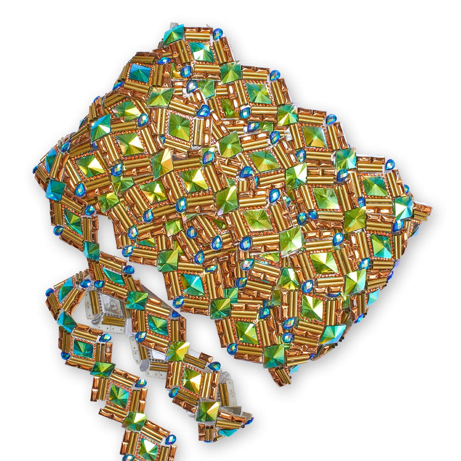 Geometric Resin Rhinestone Iron On Trim - Image 2