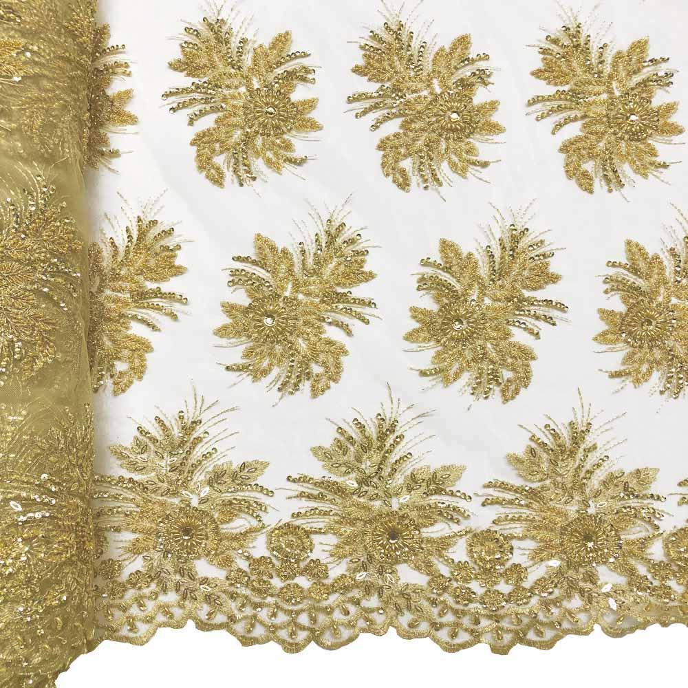 Gloriosa Bridal Lace Beaded Fabric - Image 37