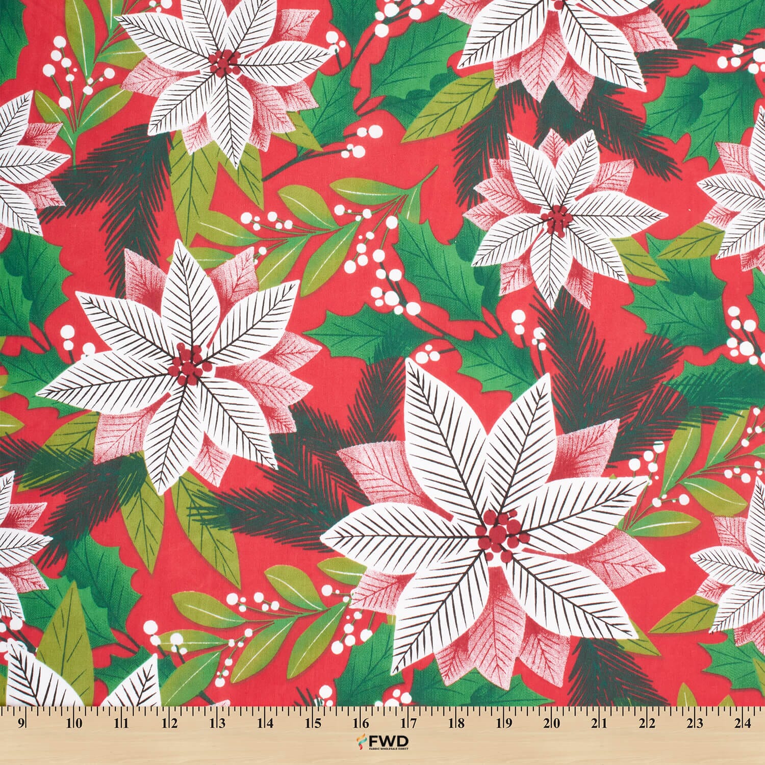 Holiday Floral Print Broadcloth - Image 4