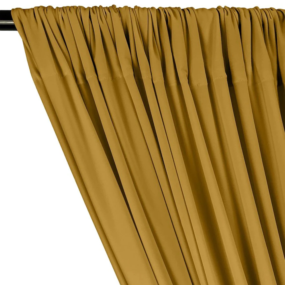 ITY Knit Stretch Jersey Rod Pocket Curtains - Gold - Image 2