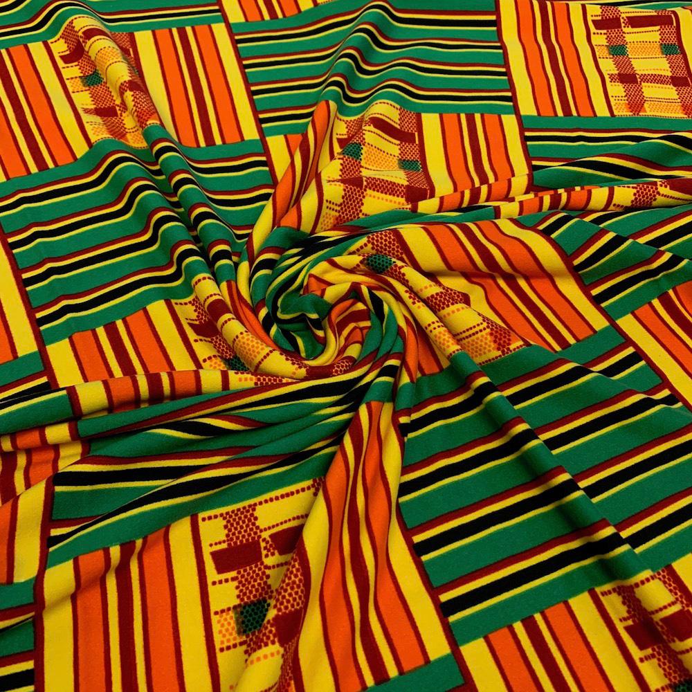 Kente African Print DTY Brushed (20-2) - Image 3