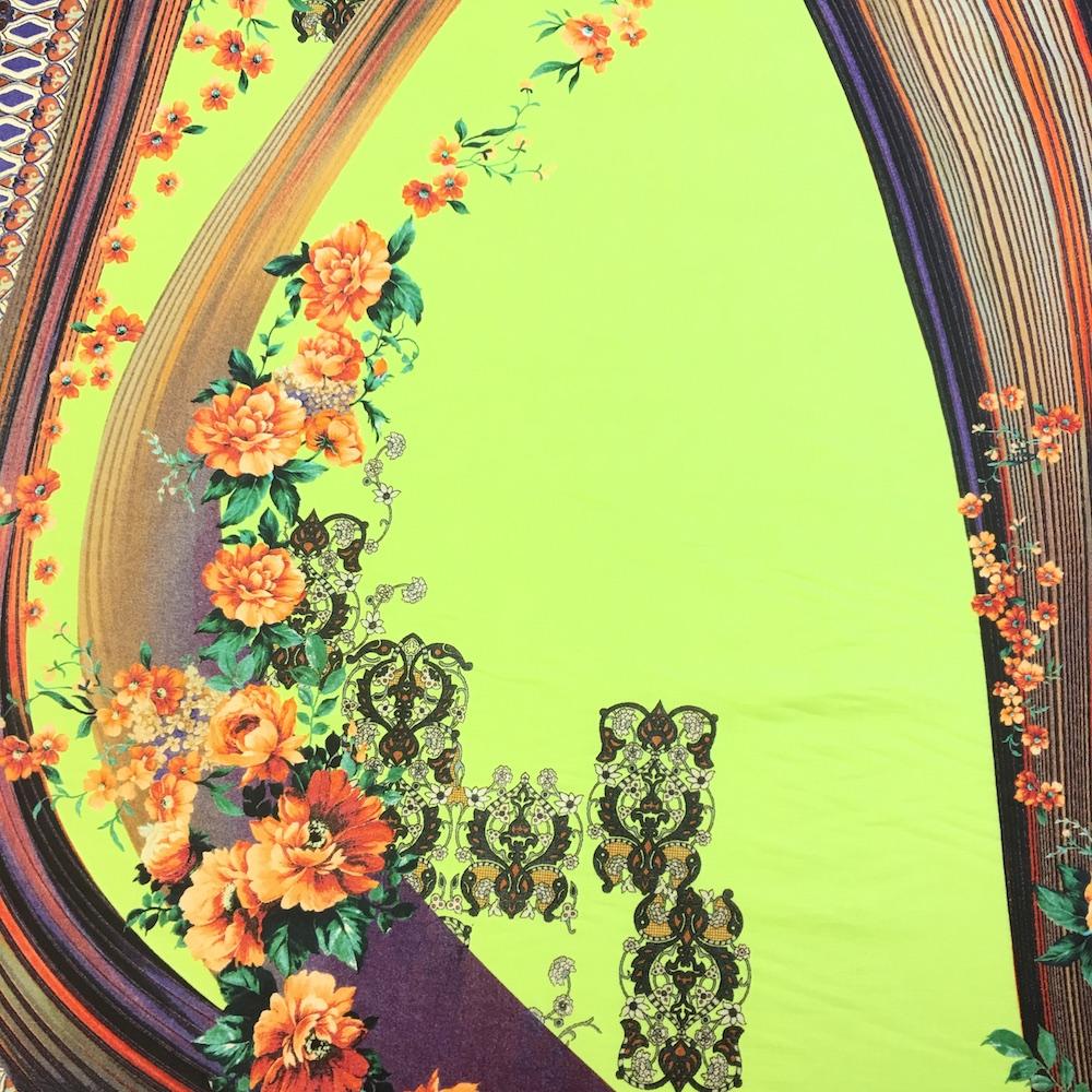 Lauren Lime Printed Cotton - Image 3