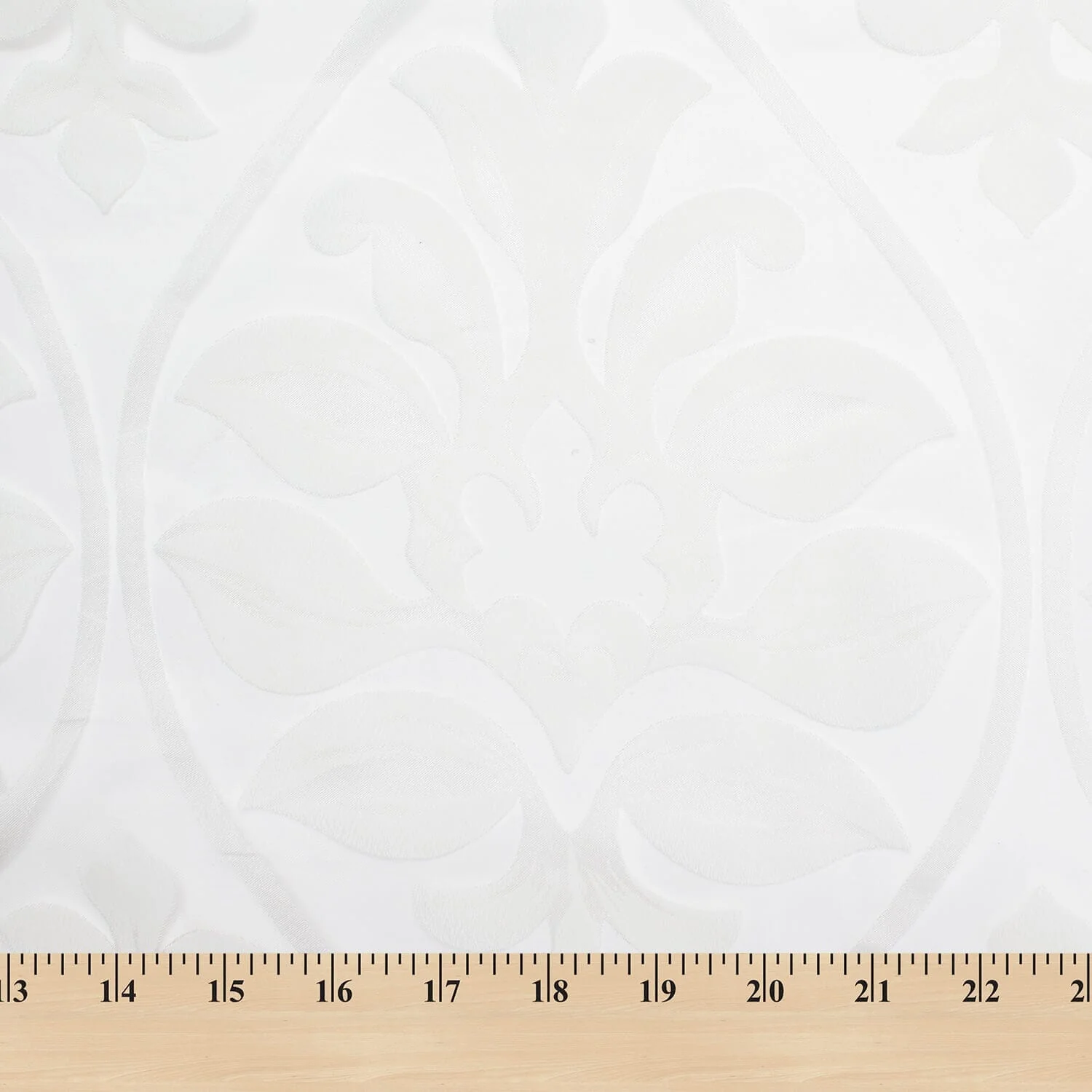 Leafy Bloom Extra Wide Burnout Polyester Rayon Damask Jacquard On Voile - Image 4