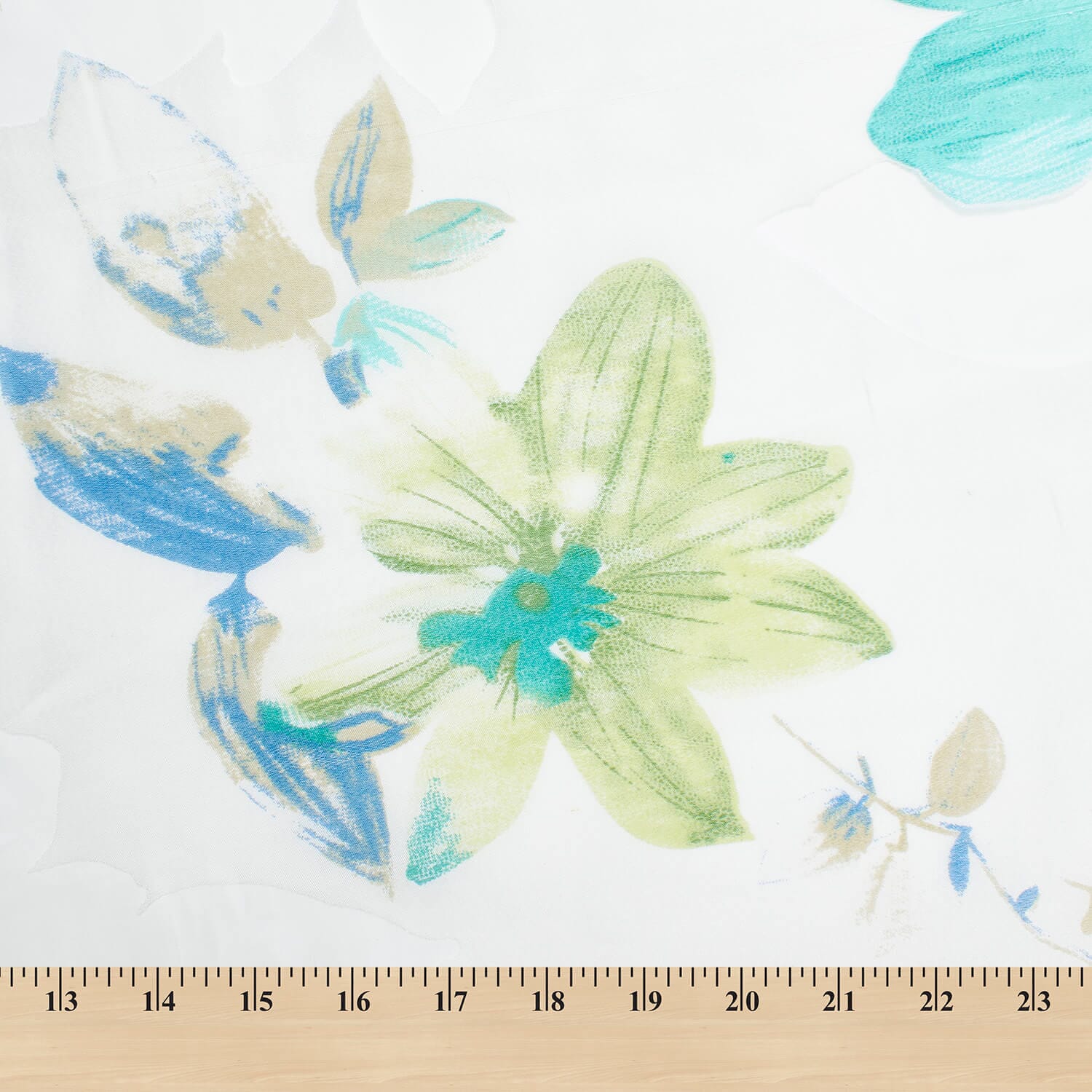 Leafy Flower Extra Wide Burnout Polyester Rayon Jacquard On Voile - Image 4