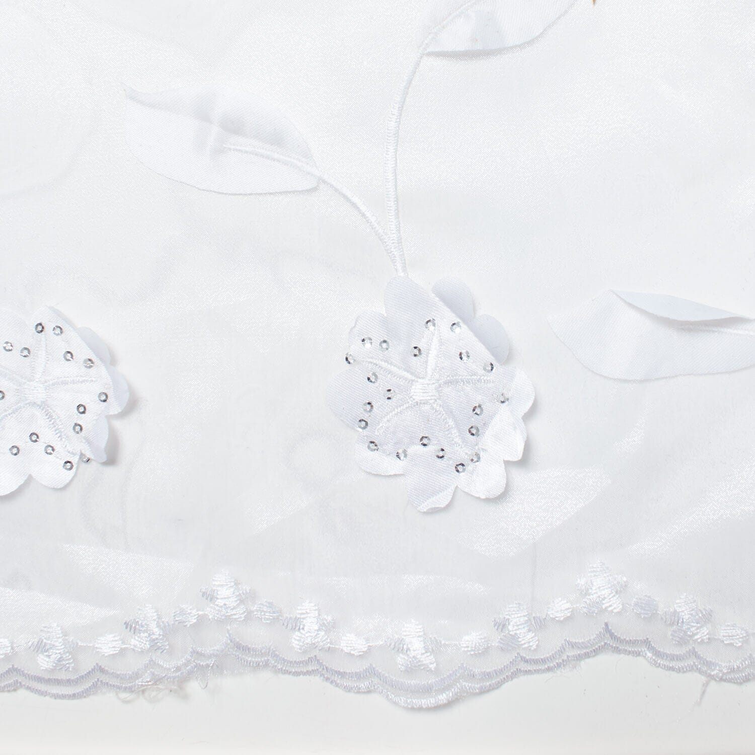Leafy Sequin Vine On Organza - Image 9