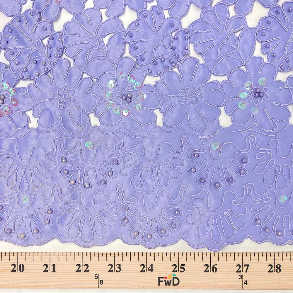 Lilac Matte Satin Corded Sequin - Image 3