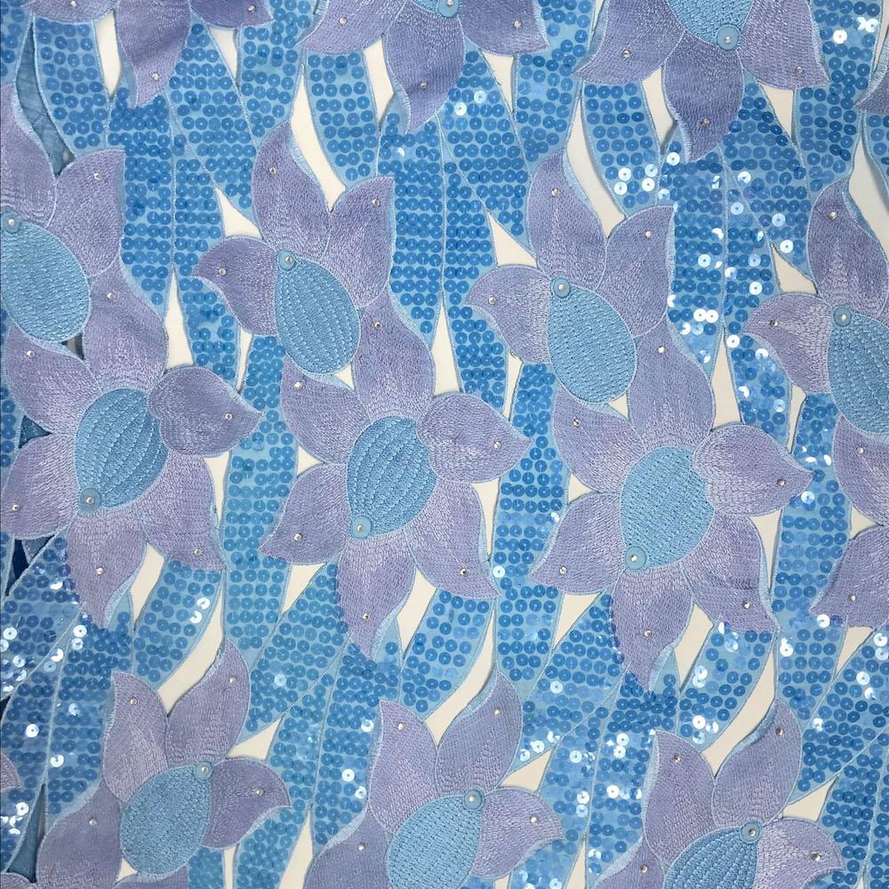 Lotus Embroidery w/ Rhinestones & Sequins - Image 2