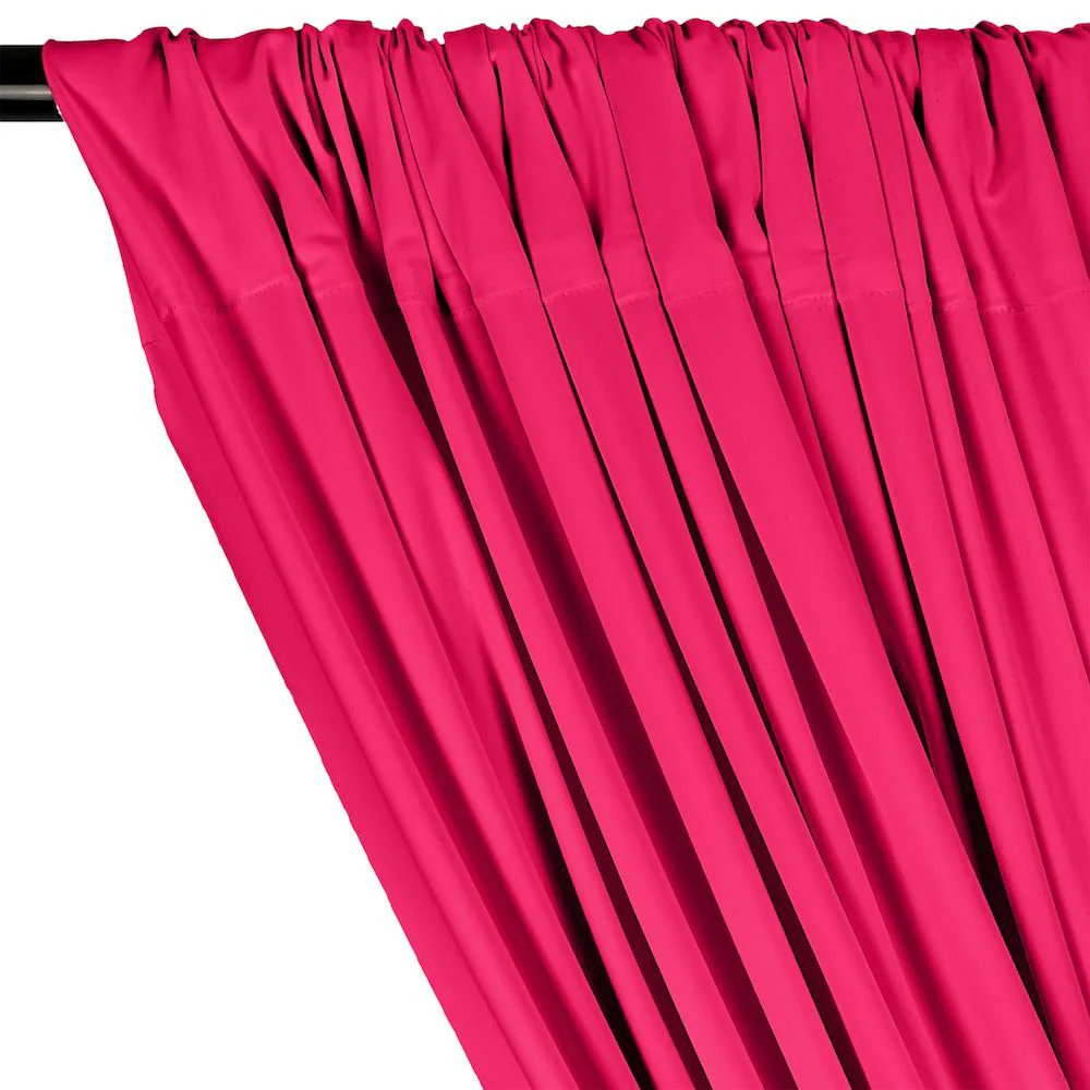 Matte Milliskin Rod Pocket Curtains - Neon Fuchsia - Image 2