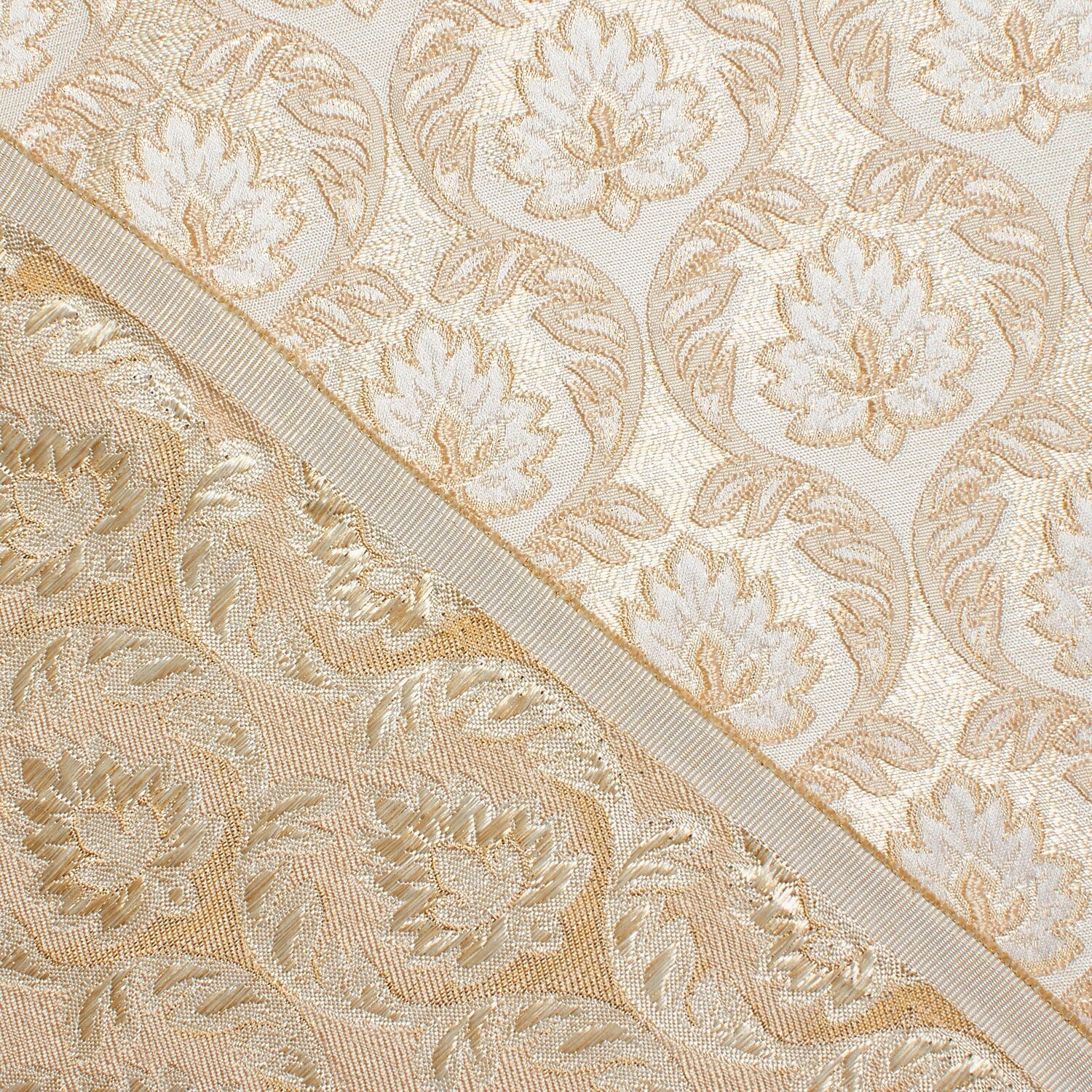 Medallion Extra Wide Metallic Damask Upholstery Jacquard - Image 4