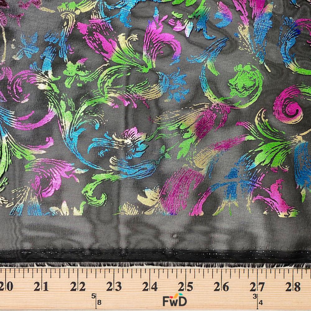 Metallic Foil Reed Chiffon - Image 4