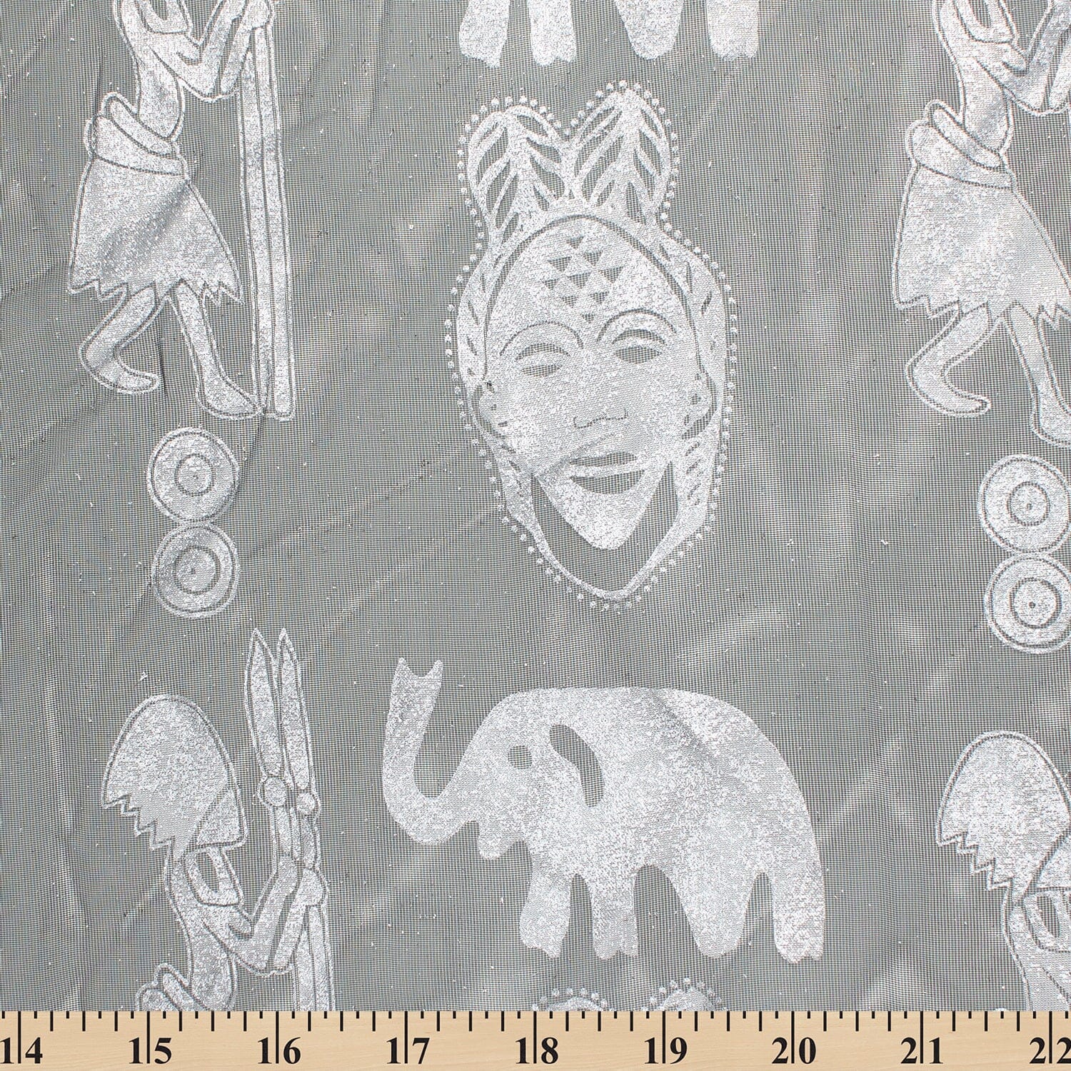 Metallic Foil Tribal Chiffon - Image 7