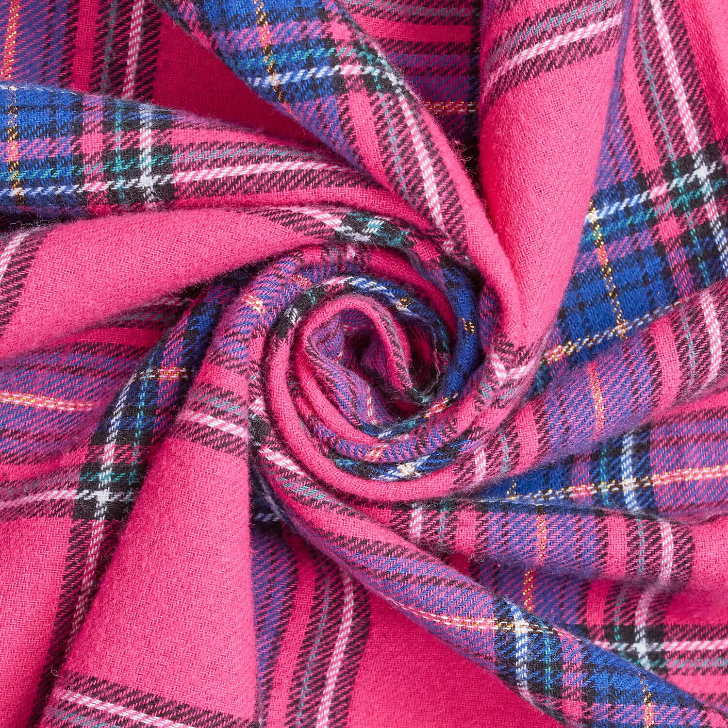 Metallic Tartan Plaid Yarn Dyed Brushed Cotton Flannel (Design 13) - Image 2